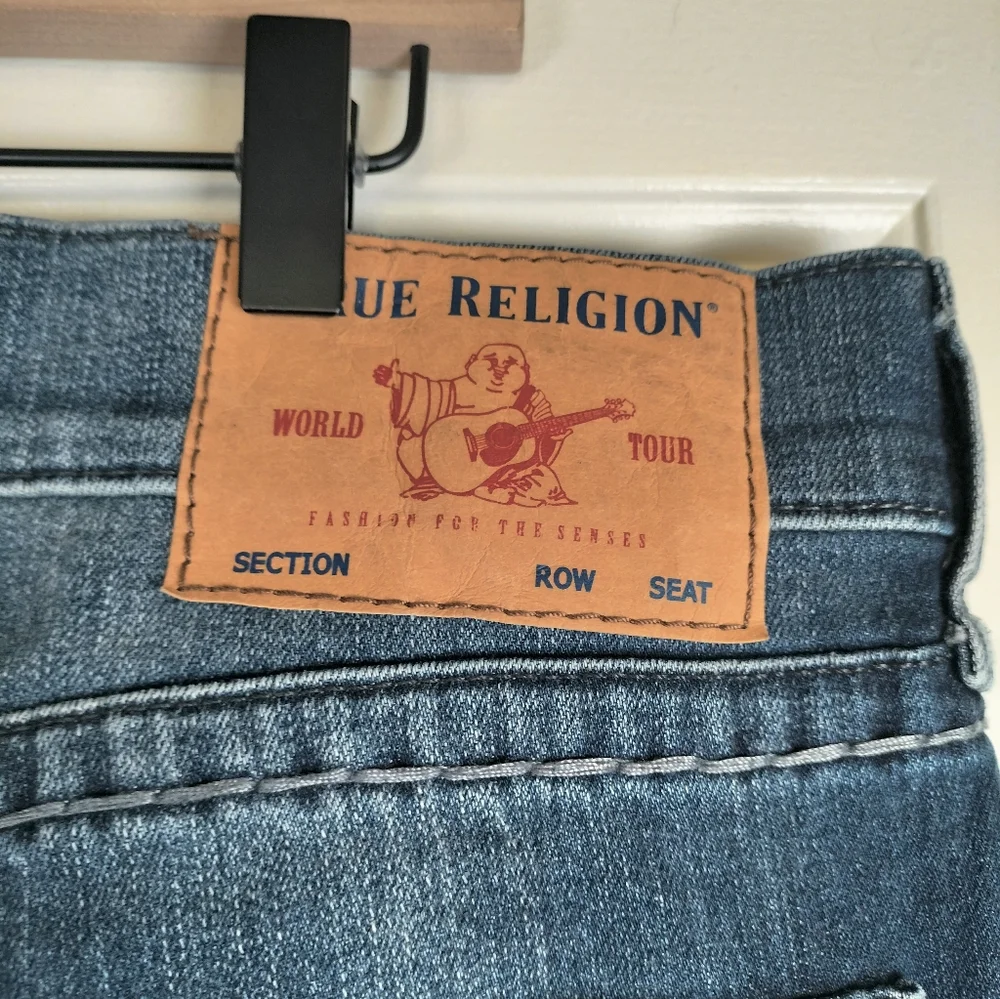 TRUE RELIGION Rocco‎ Relaxed Skinny Jeans Men’s 36x32 Dark Wash Standard